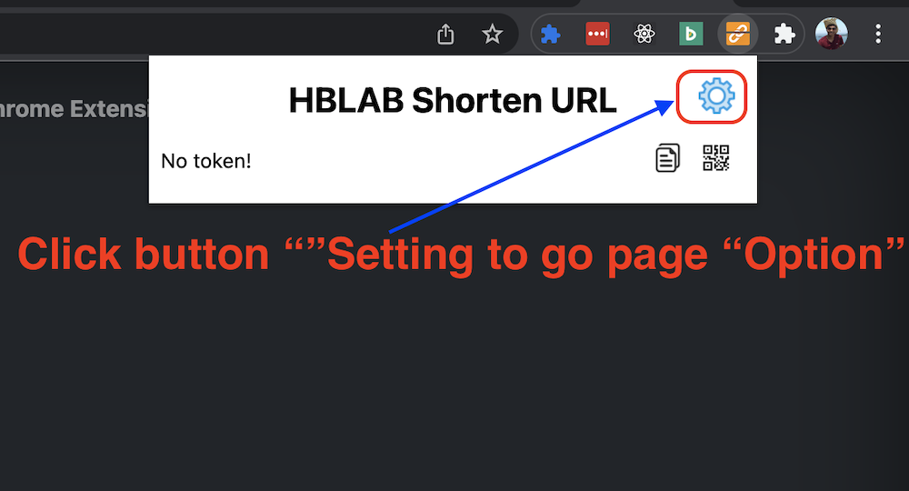 Save the token in the extension